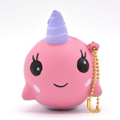 10CM Soft Whale Cartoon Kawaii Squishy Slow Rising Squeeze Toy Phone Straps 2017