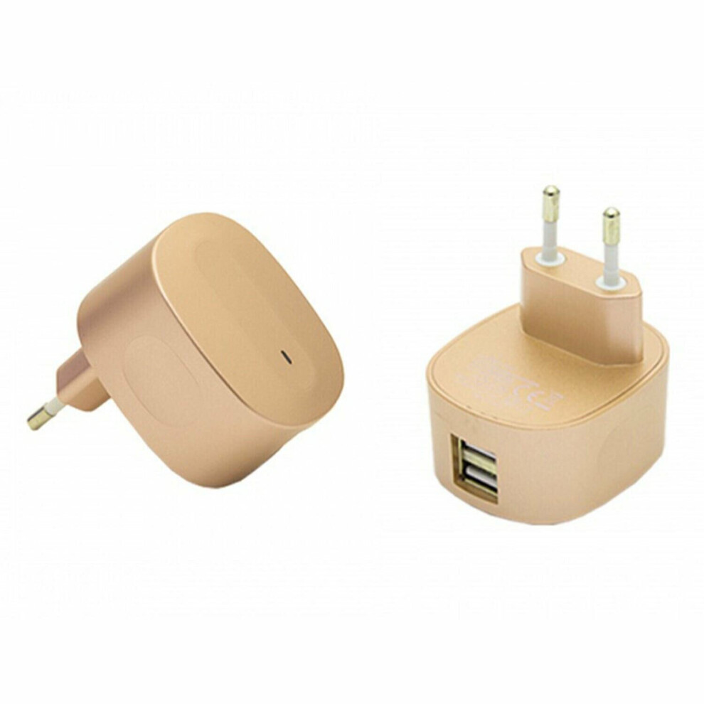 Fx Dual Usb Mains Charger 2.4 Amp Plug (Eu), Gold 5060488844317
