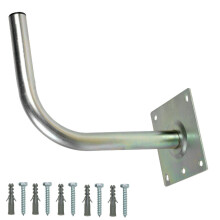 40cm Televes Galvanised Zinc+RCP L Wall Mount + Fixing Kit For Satellite Dish