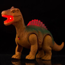 CNT70 Electric Walking Dinosaur Toy with Lights & Sound - 23.5x6x12.5 cm, ABS Plastic, Requires 2 AA Batteries (Not Included) - Random Color