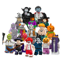 16PCS Halloween pumpkin man Figures Fits Blocks Toy