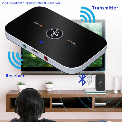 HIFI Wireless Bluetooth Audio Transmitter&Receiver 3.5MM RCA Music 2 in1 Adapter 2