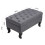 Living And Home (Grey) Upholstered Chesterfield Footstool Pouffe Foot Stool Seat Buttoned Bench 2