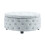Living And Home (Grey White) Round Upholstered Chesterfield Footstool Pouffe Foot Stool Seat 4