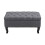 Living And Home (Grey) Upholstered Chesterfield Footstool Pouffe Foot Stool Seat Buttoned Bench 3