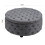 Living And Home (Dark Grey) Round Upholstered Chesterfield Footstool Pouffe Foot Stool Seat 2