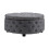 Living And Home (Dark Grey) Round Upholstered Chesterfield Footstool Pouffe Foot Stool Seat 3