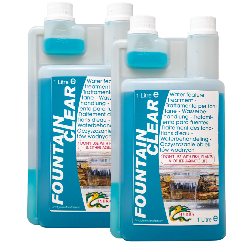 Hydra (2X1 Litre ) Fountain Clear Fountain Cleaner