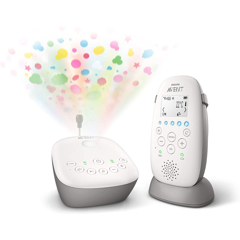 Philips Avent SCD 733/00 - Baby monitor with privacy and DECT security, star night light