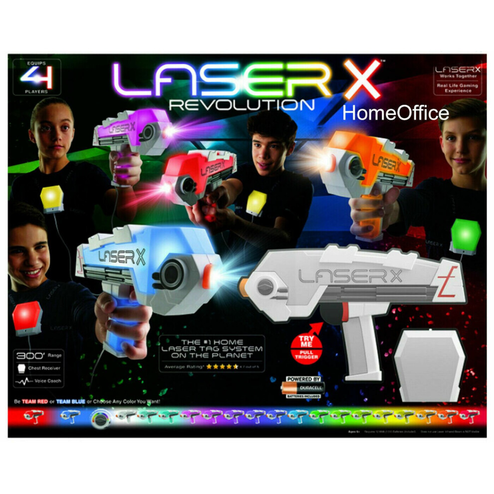 Laser X Revolution Gaming Set - 4 Player Laser Gun Shooter Laser Pack 