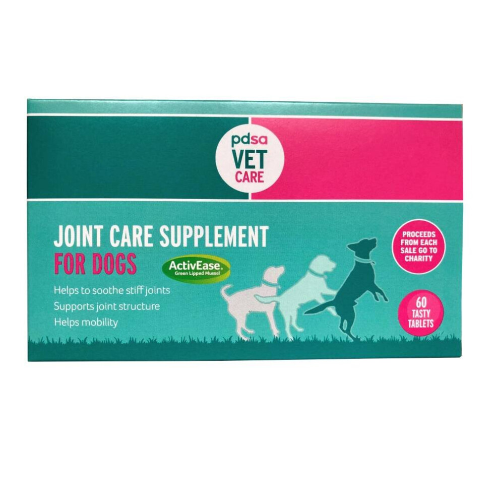 PDSA Vet Joint Care Supplement Support for Dogs 60 Tablets