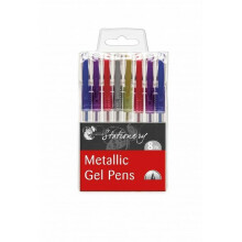 X8 Metallic Glitter Gel Pens Colouring Writing Arts & Craft