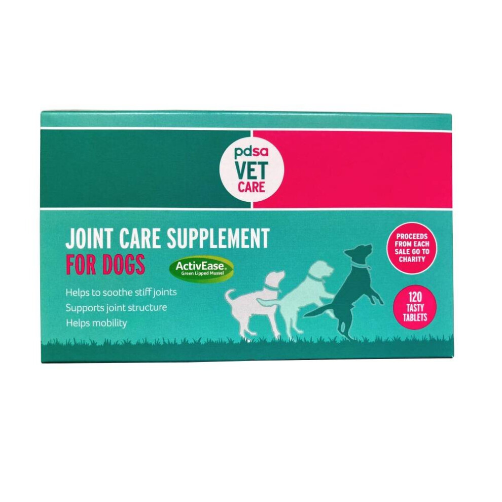 PDSA Vet Joint Care Supplement Support for Dogs 120 Tablets