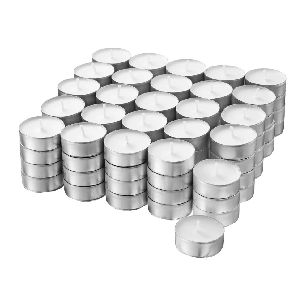 Tea Candles 8 Hour Burn Unscented Tealights (100Pcs) Light
