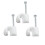 (White, 200 units) 7mm Round Wire Cable Clips with Fixing Nails - Internet - TV - Phone 1