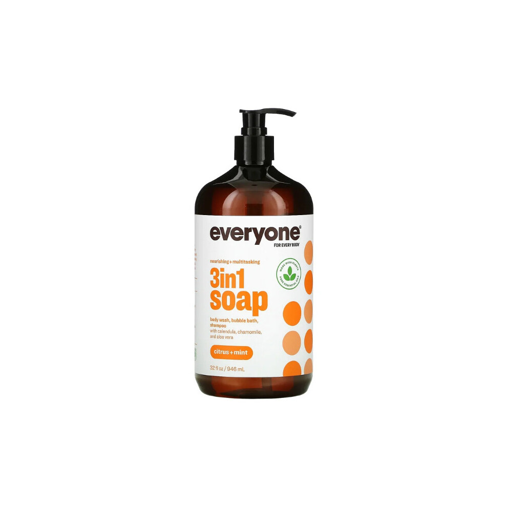 Everyone, 3 In 1 Soap, Citrus + Mint, 32 fl oz (946 ml)