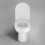 NES Home Debra Back To Wall Ceramic WC Toilet Pan with Soft Close Seat 4