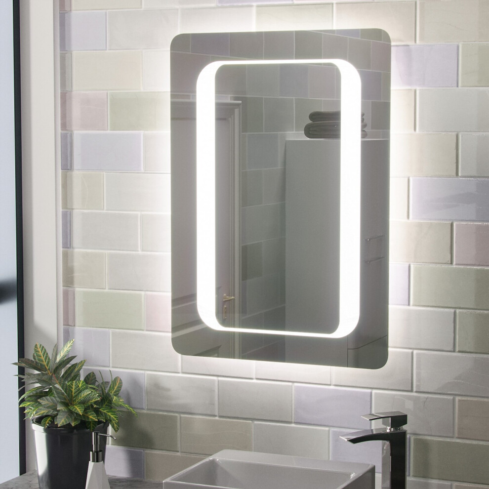 Ella Large Battery Operated  LED Illuminated Bathroom Rectangle Mirror