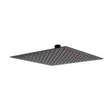Square Modern Bathroom Thin 200mm Shower Head Matte Black