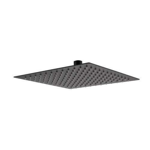 NES Home Square Modern Bathroom Thin 200mm Shower Head Matte Black