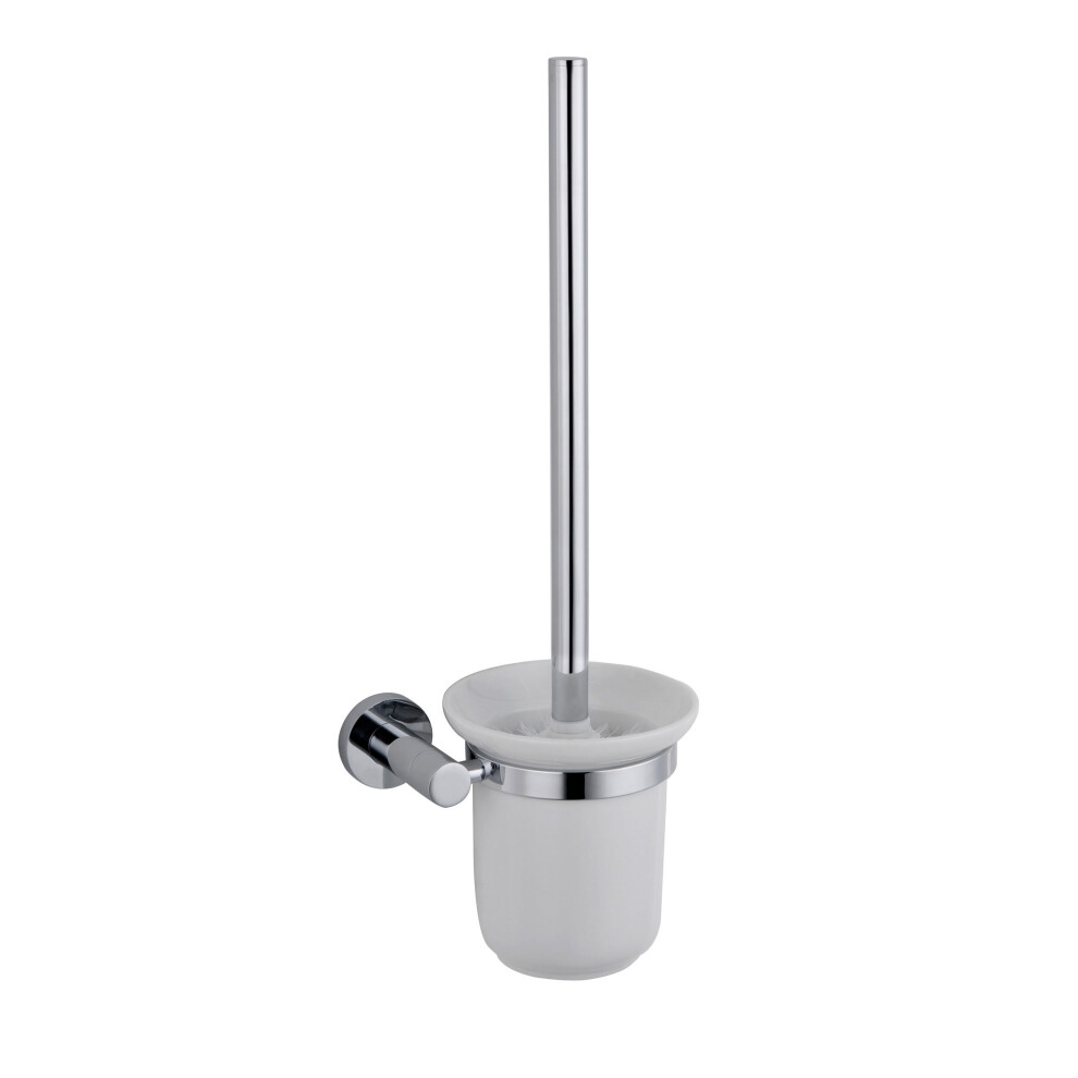 Round Style Brass Wall Mounted Round Bathroom Toilet Brush Holder