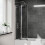 NES Home 1000 x 1400 mm 4 Fold Door Bath Shower Screen Black Frame 4