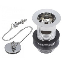 Slotted Basin Waste With Finish Plug And Chain Chrome