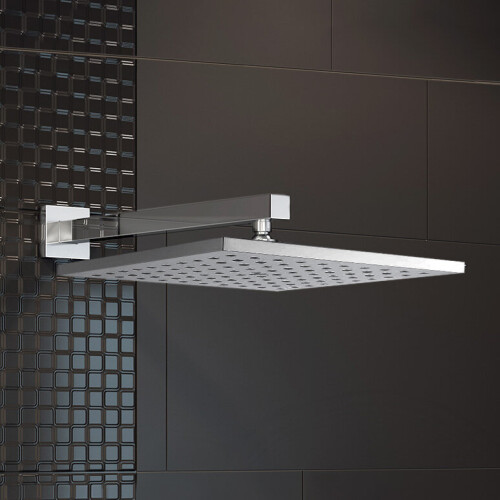 NES Home 200mm Round Shower Head + Swivel Joint