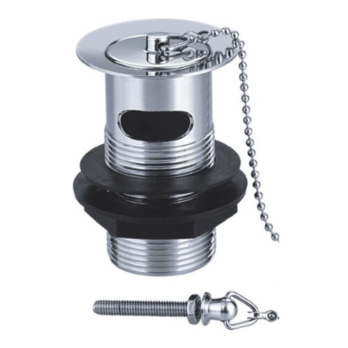 NES Home Slotted Basin Waste With Finish Plug And Chain Chrome 1
