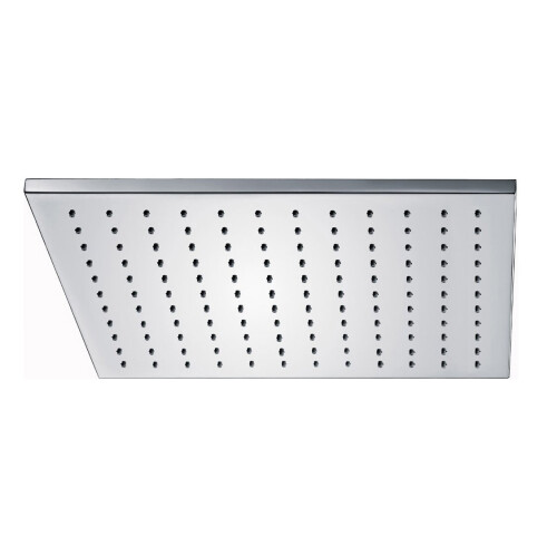 NES Home Bathroom Fixed Chrome Rainfall Shower Square Head With Rubber Nozzles 250mm