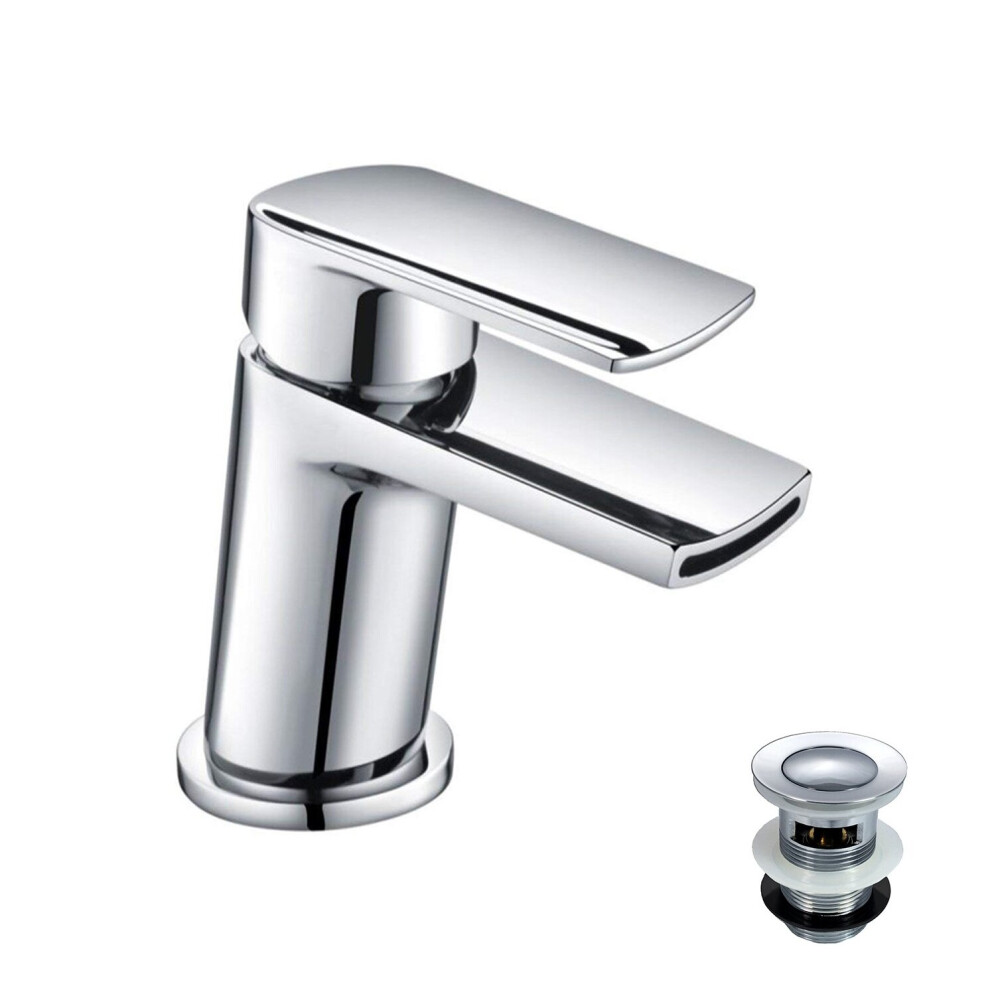 Centa Waterfall Single Lever Basin Mixer Tap + Basin Waste