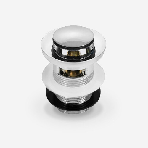 NES Home Nes Home Chrome Basin Sink Waste Modern Pop Up Sprung Plug Slotted with Overflow