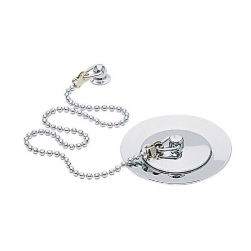 NES Home Slotted Basin Waste With Finish Plug And Chain Chrome 2