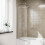NES Home Denver 800 mm Frameless Curved Bath Shower Screen Door 2