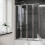 NES Home 1000 x 1400 mm 4 Fold Door Bath Shower Screen Black Frame 2