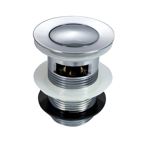 NES Home Nes Home Chrome Basin Sink Waste Modern Pop Up Sprung Plug Slotted with Overflow 1