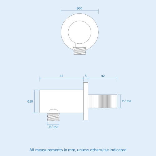 NES Home Matte Black Wall Mounted Outlet Elbow Shower Hose Connector Kit 2