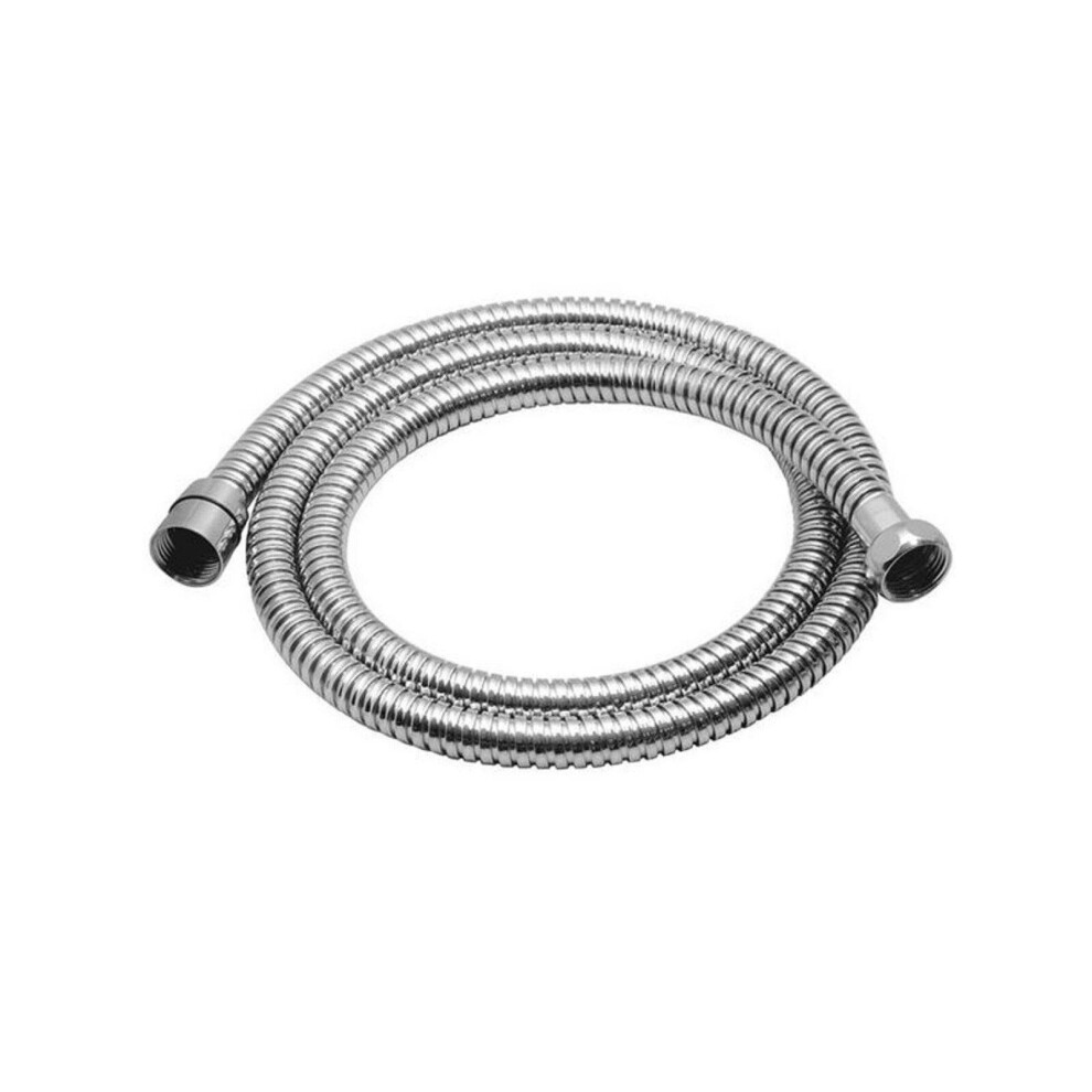 Nes Home C107 1.5M Stainless Steel Chrome Shower Hose - Double Lock, 1/2In Bsp, Uk Standard Fitting, For Electric & Mixer Showers