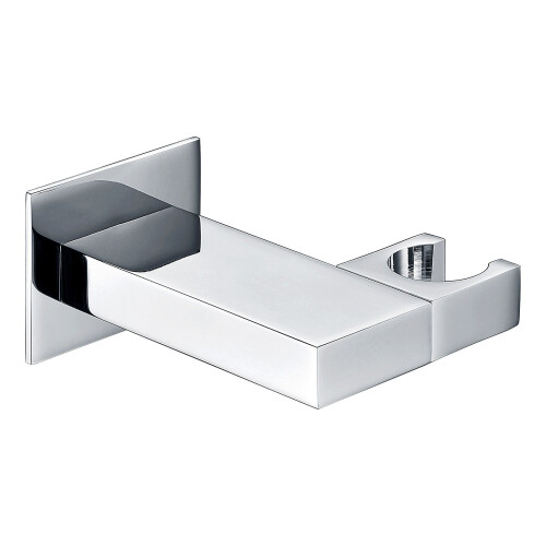 NES Home Bathroom Brass Square Wall Mounted Elbow Shower Handset Bracket Holder 1
