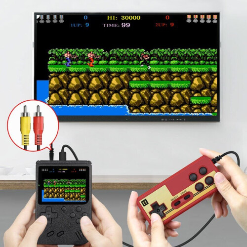 Retro Portable Mini Game Console 8Bit White 1