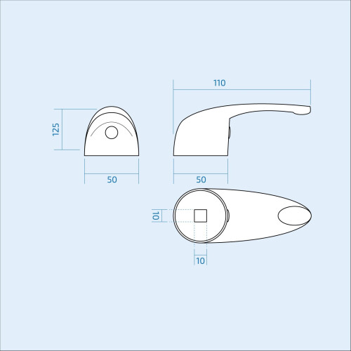NES Home Replacement Kitchen/Bathroom Single Lever Mixer Tap Handle 2