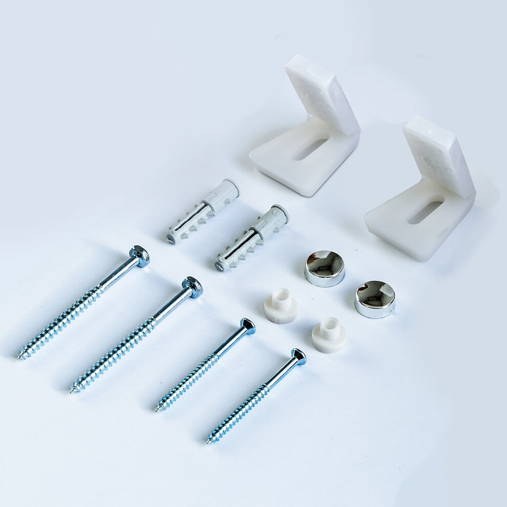 Bathroom Angled Floor WC Toilet Pan Bidet Side Fitting Kit & Brackets