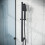 NES Home Temel Rectangular Slider Rail & Handset Kit Black Matte 1