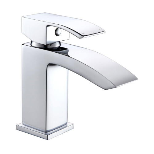 NES Home Tesa Waterfall Basin Mono Mixer Tap & Waste Chrome 2