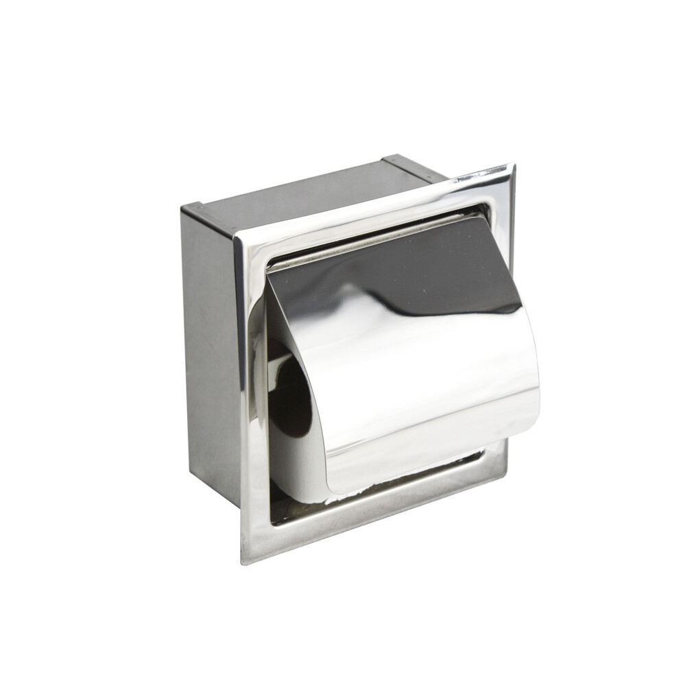 Nes Home Single Concealed Toilet Roll Holder Chrome