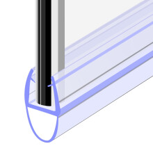 Seal 8 - 900 mm Glass Shower Door Rubber Seal Strip Gap 7 mm