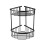 NES Home Corner Shower Caddy Double Shelf Basket Rack Matte Black 1