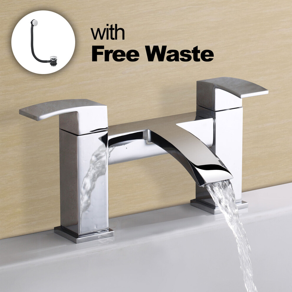 Arke Waterfall Bath Filler Tap + Waste