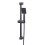 NES Home Square Shower Matte Black Handset and Hose with Slider Riser Rail Bracket 4