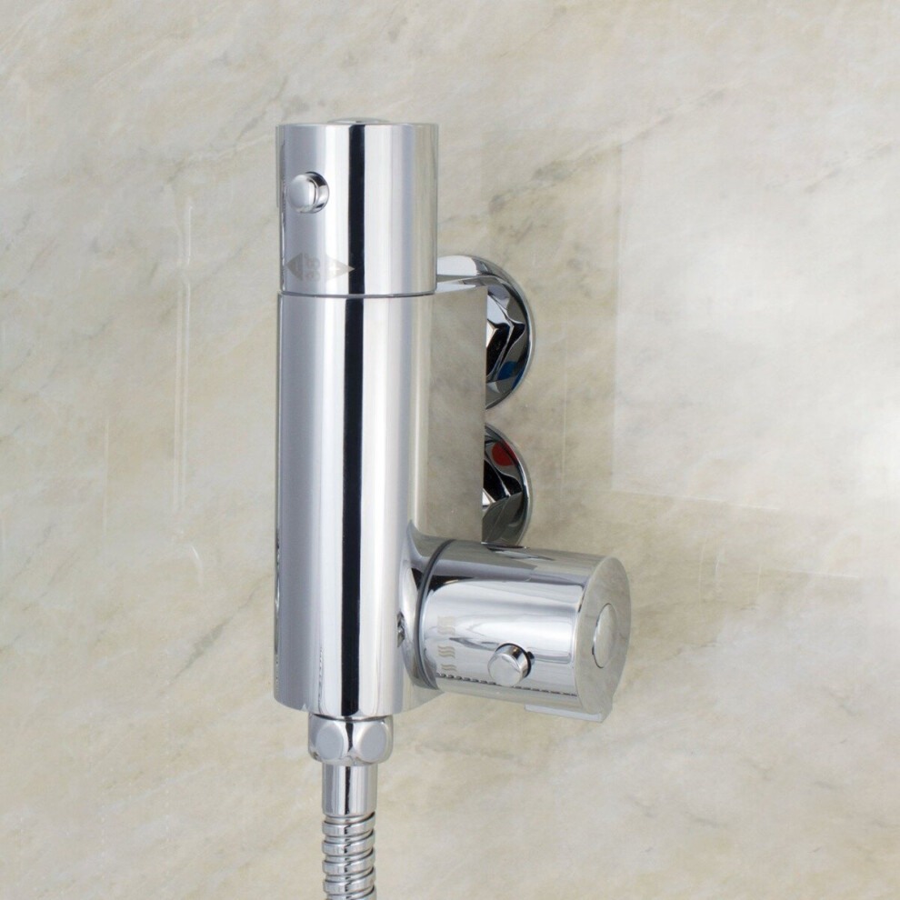 NESHOME Mini Thermostatic Bar Shower Valve Round 1/2" TOP Outlet - Image 2